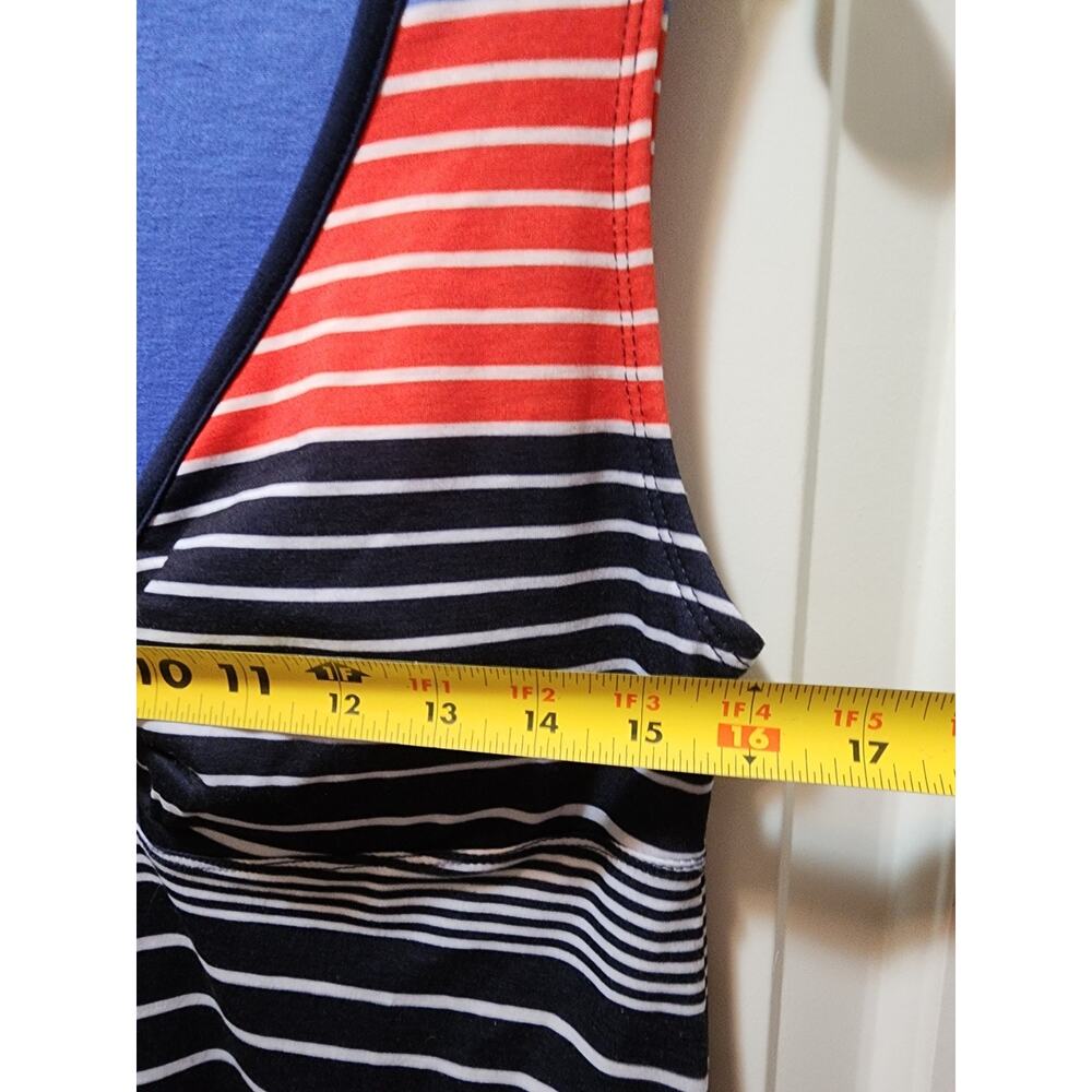 Gerry V-Neck Sleeveless Active Summer Dress Pockets Multicolor Patriotic Size S - Picture 8 of 9